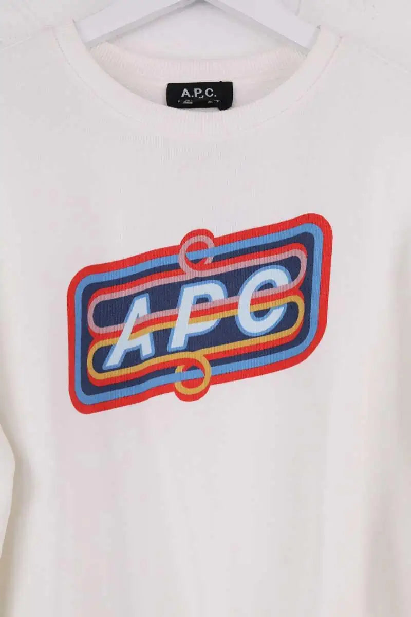 Sweatshirt APC Blanc en Coton