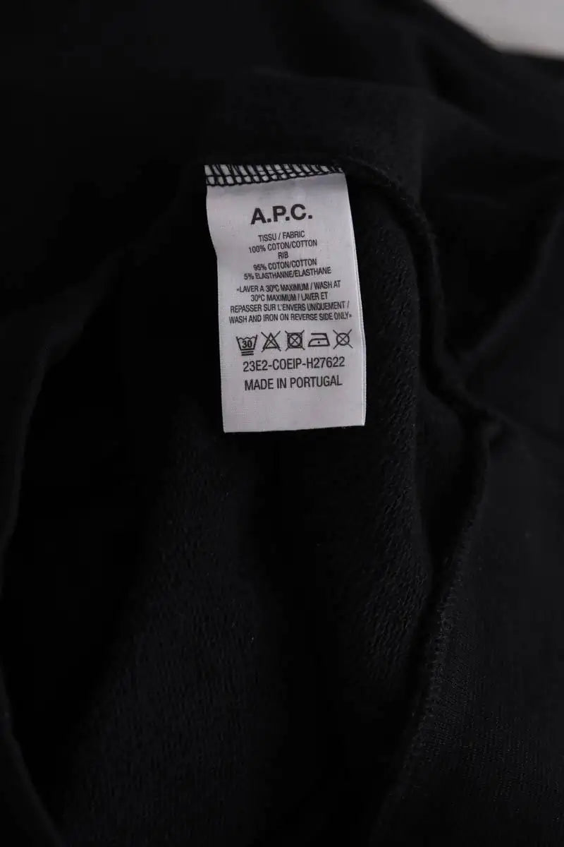 Sweatshirt APC Noir en Coton
