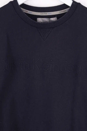 Sweatshirt Calvin Klein Marine en Coton