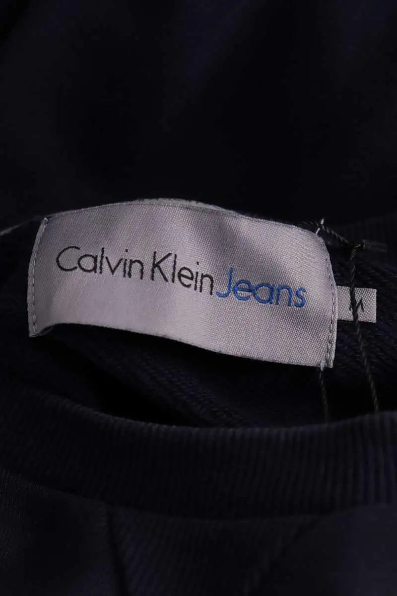 Sweatshirt Calvin Klein Marine en Coton