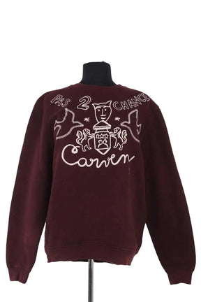 Sweatshirt Carven Bordeaux en Coton, taille M - Seconde Main