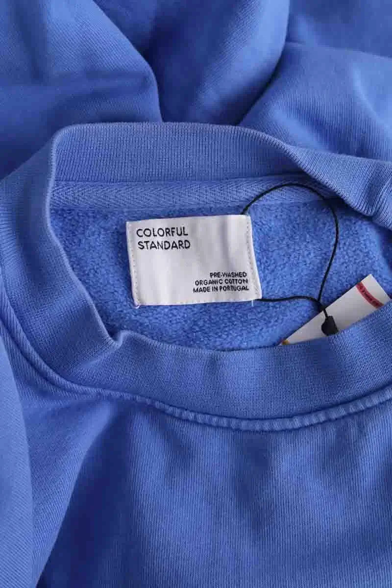 Sweatshirt Colorful Standard Bleu en Coton