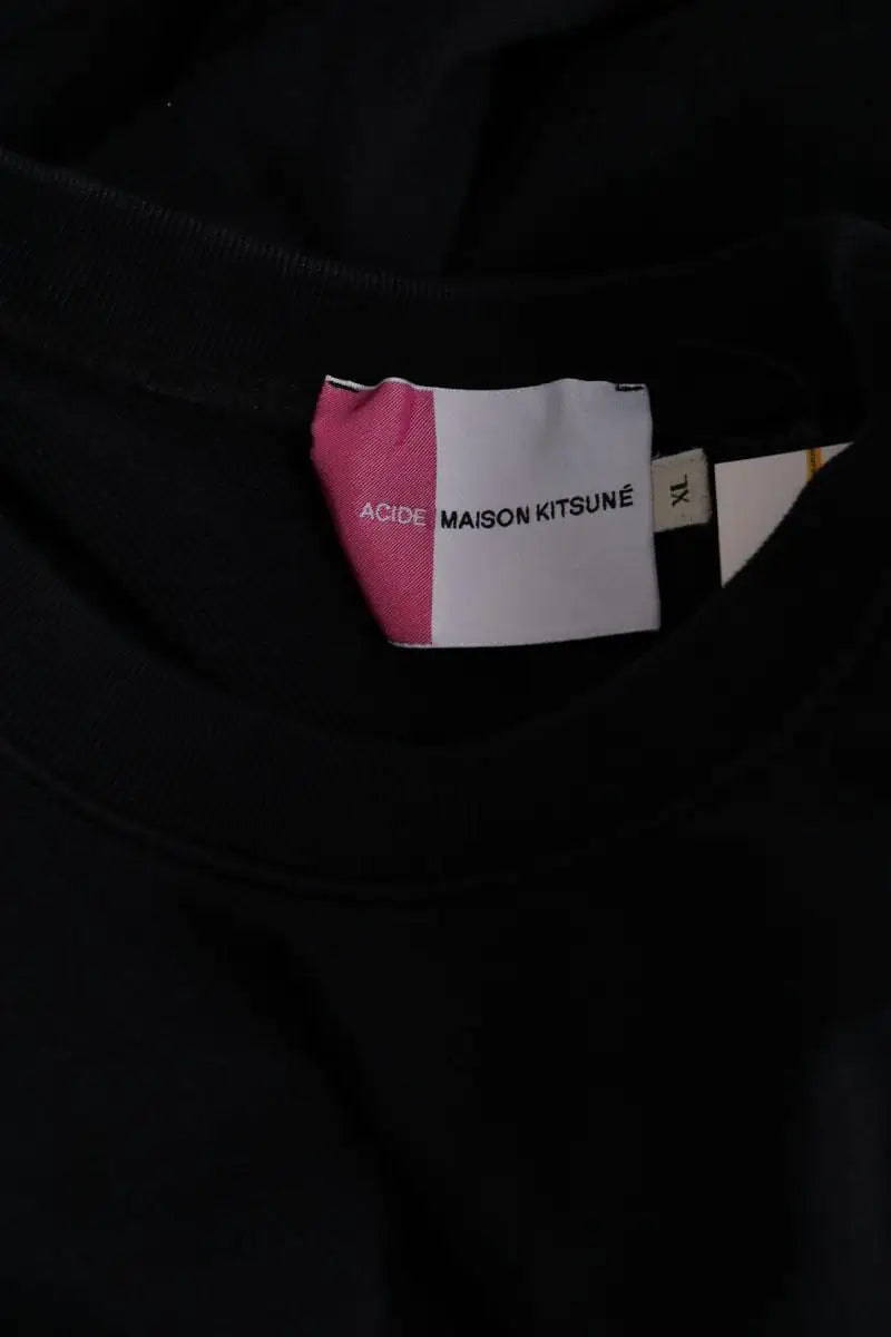 Sweatshirt Kitsuné Noir en Coton