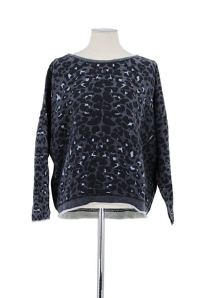 Sweatshirt Maje Gris en Coton, taille L - Seconde Main