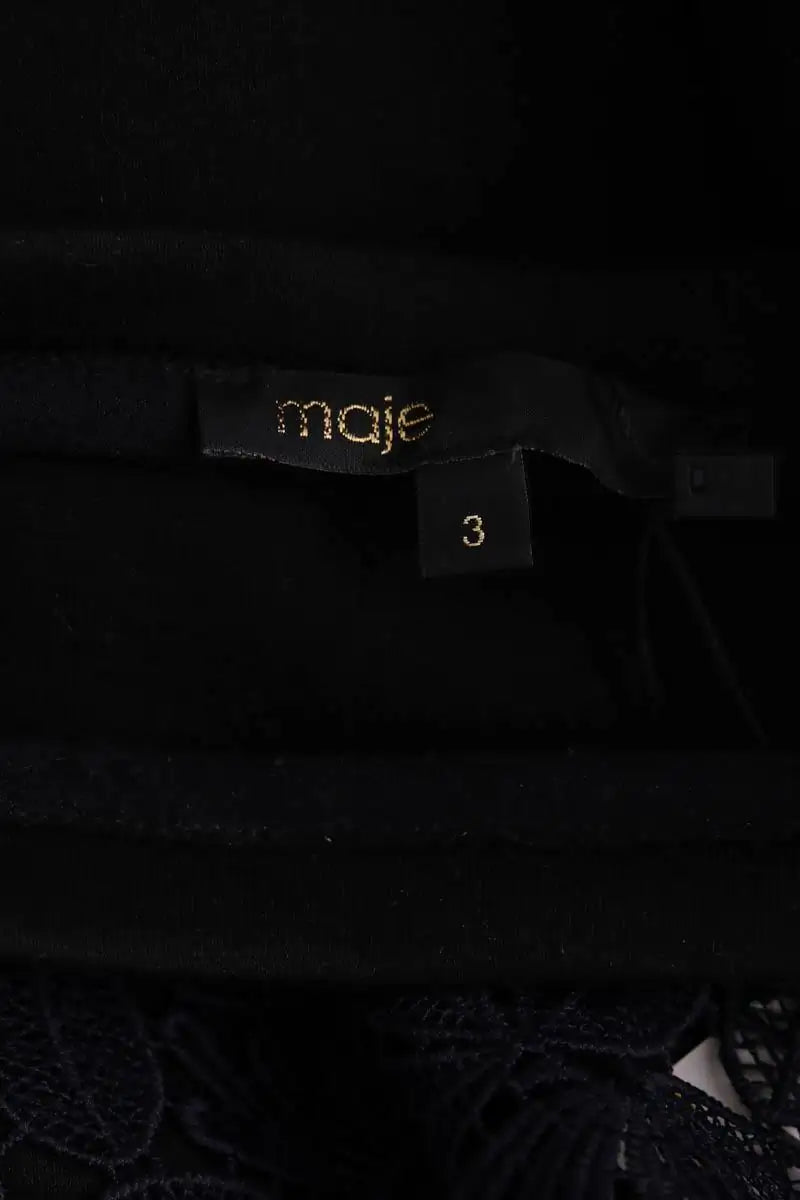 Sweatshirt Maje Noir en Synthétique