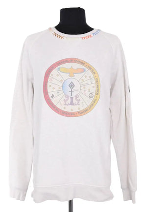 Sweatshirt Monoki Blanc en Coton, taille L - Seconde Main