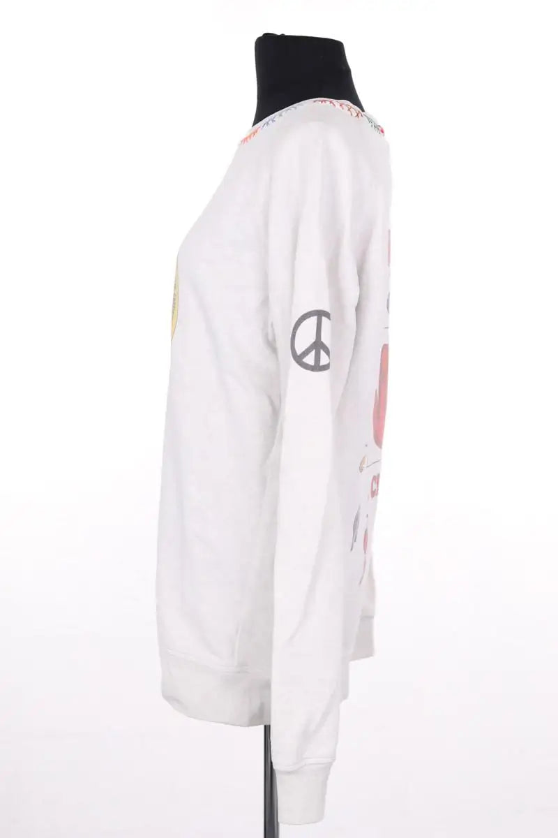 Sweatshirt Monoki Blanc en Coton
