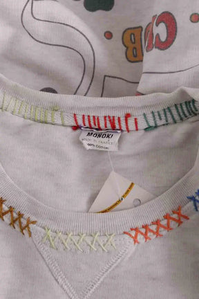 Sweatshirt Monoki Blanc en Coton