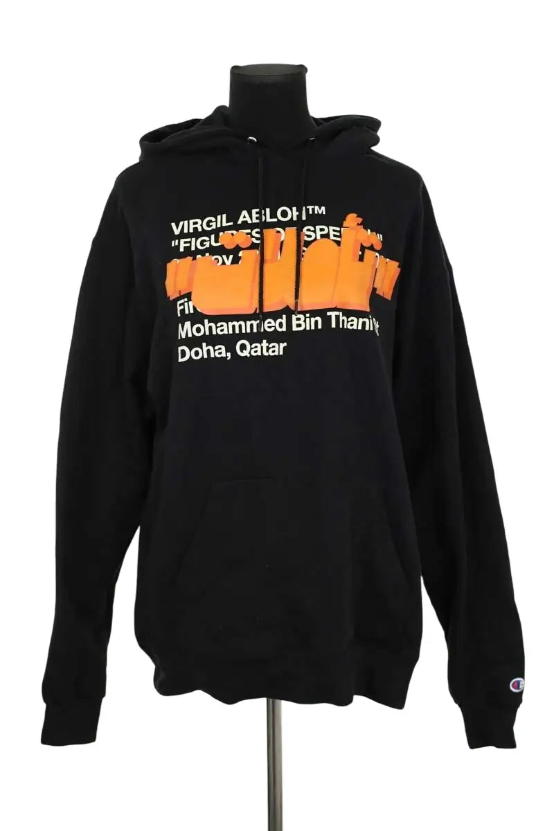 Sweatshirt Off White Noir en Coton, taille L - Seconde Main