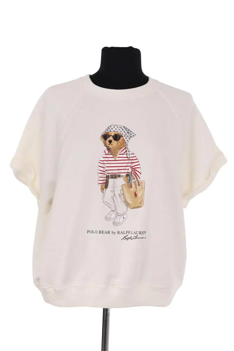 Sweatshirt Ralph Lauren Ecru en Coton, taille M - Seconde Main