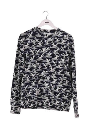 Sweatshirt Sandro Bleu en Coton, taille S - Seconde Main