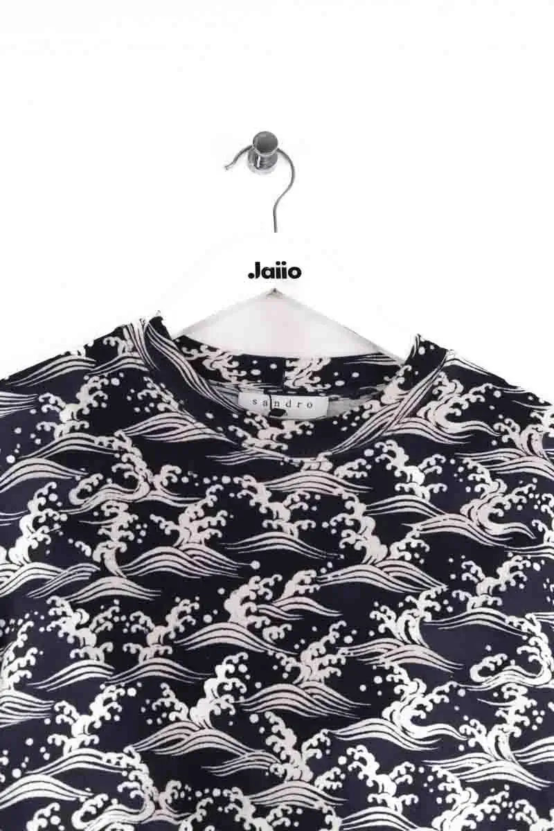 Sweatshirt Sandro Bleu en Coton