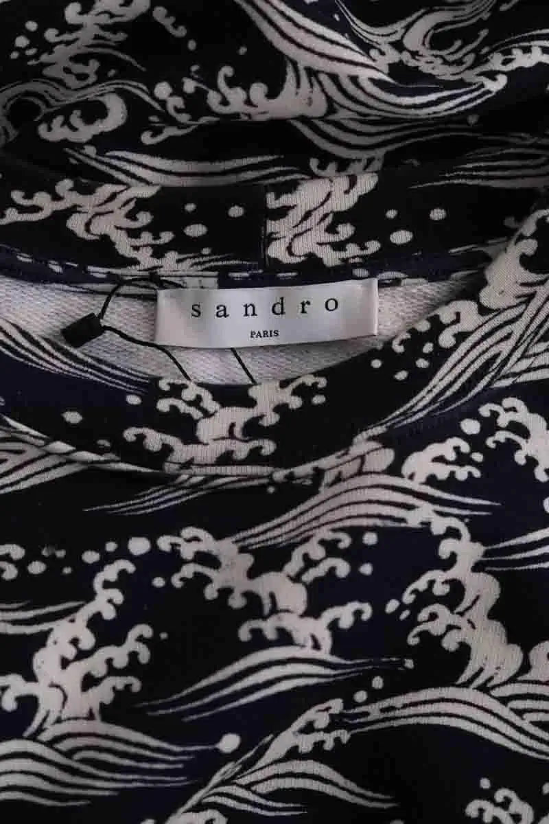 Sweatshirt Sandro Bleu en Coton