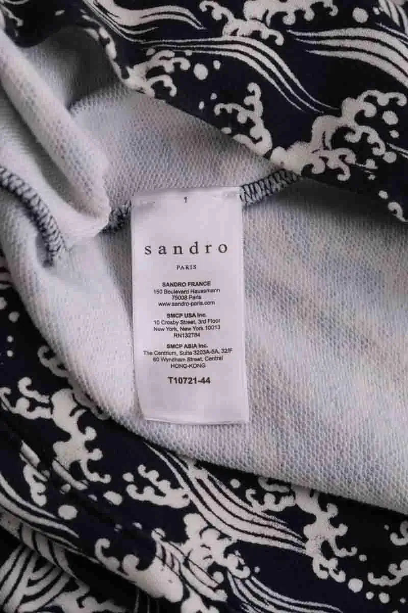 Sweatshirt Sandro Bleu en Coton
