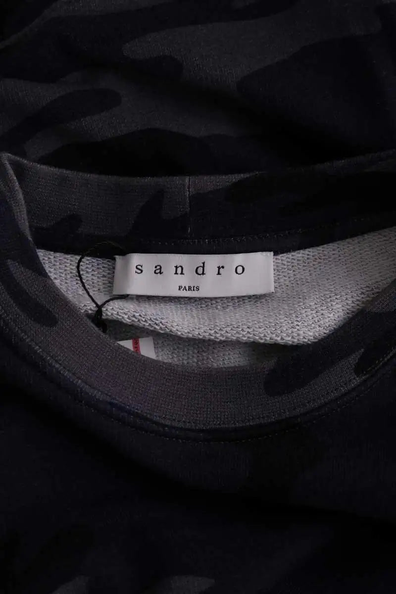Sweatshirt Sandro Gris en Coton