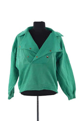 Sweatshirt Sézane Vert en Coton, taille XS - Seconde Main