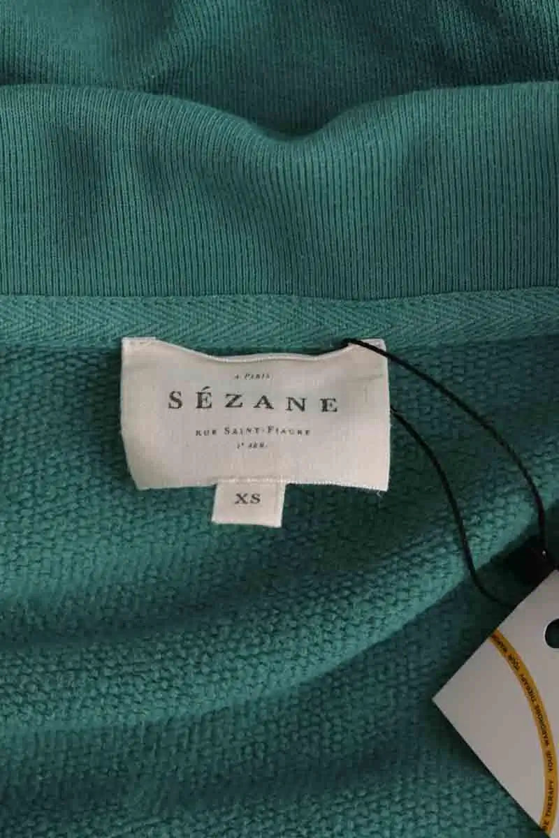 Sweatshirt Sézane Vert en Coton