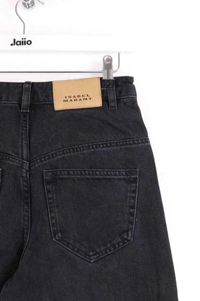Jean large Isabel Marant Noir en Coton