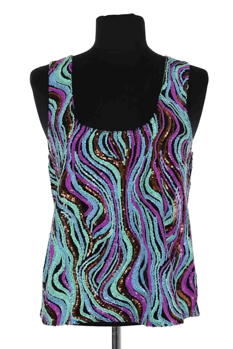 Top sans manche Maje Emilio Multicolore en Paillettes, taille S - Seconde Main