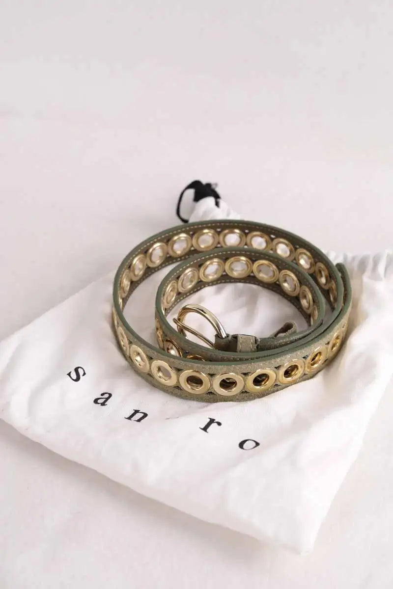 Ceinture en cuir Sandro Kaki en Daim
