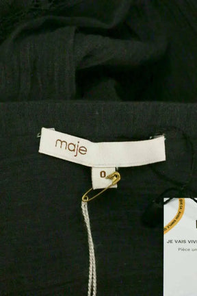 Robe Maje Anthracite en Coton