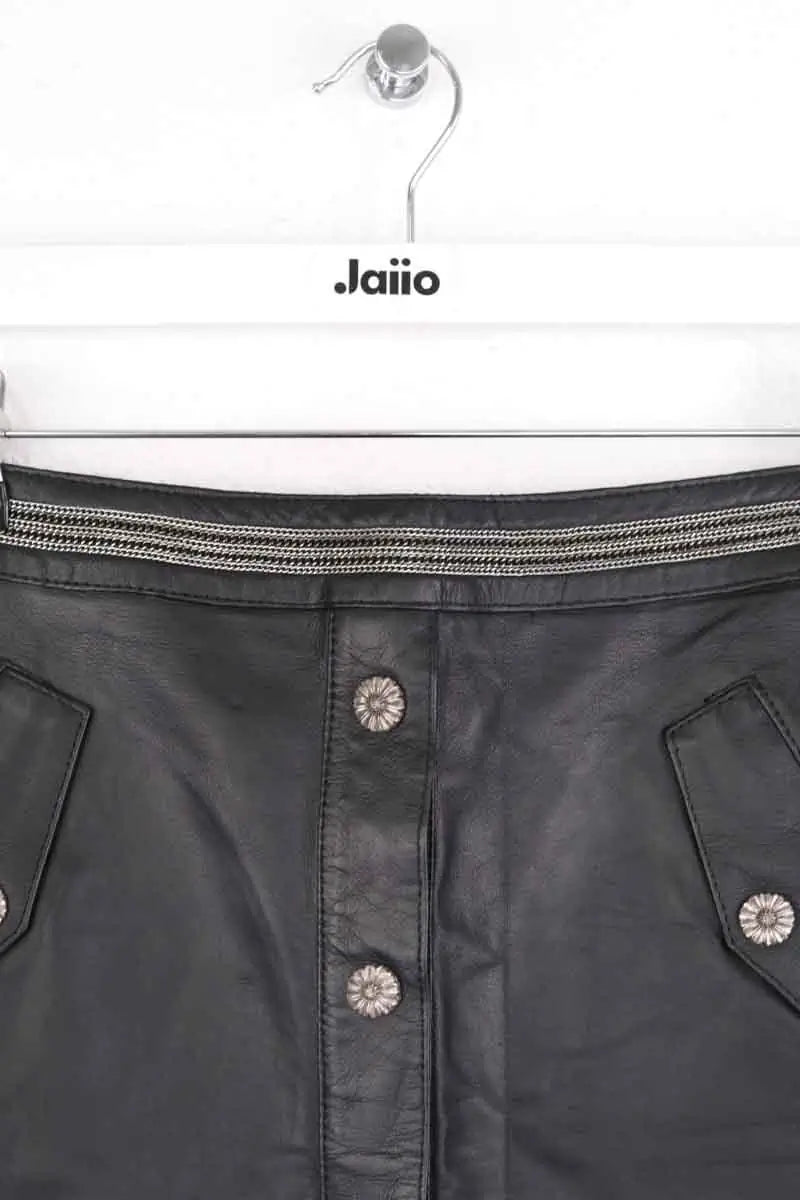 Mini jupe The Kooples Noir en Cuir