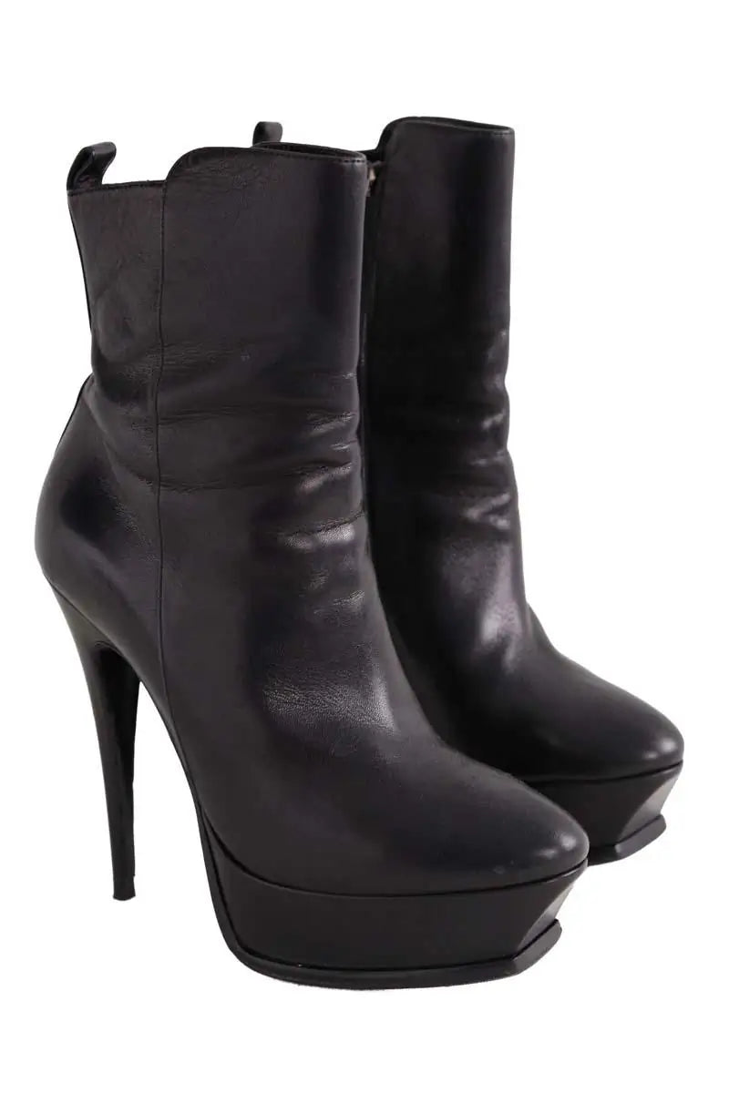 Boots Saint Laurent Noir en Cuir