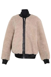 Blouson The Kooples Beige en Synthétique, taille S - Seconde Main