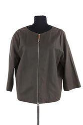 Gilet Fabiana Filippi Kaki en Coton, taille M - Seconde Main
