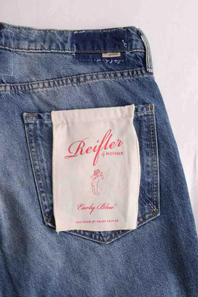Jean droit Mother The Reifler Early Blue Bleu en Coton