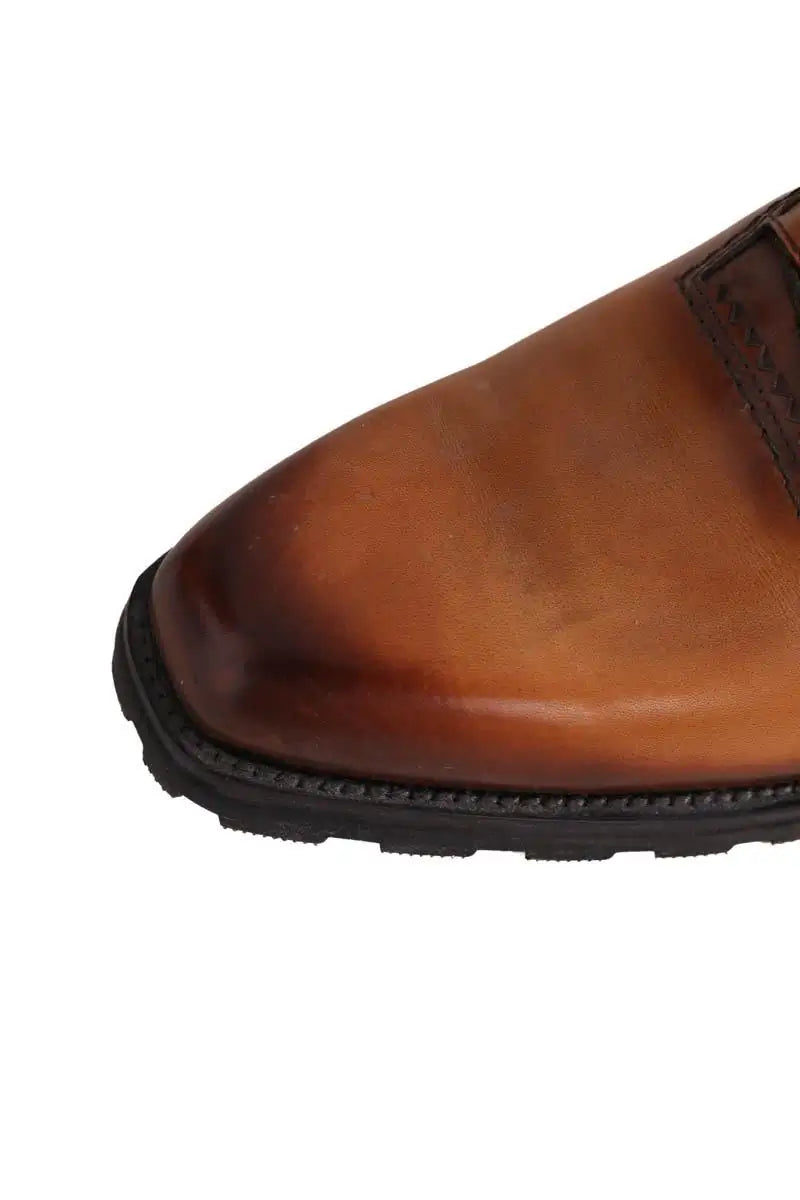 Chaussures à lacets Berluti Camel en Cuir