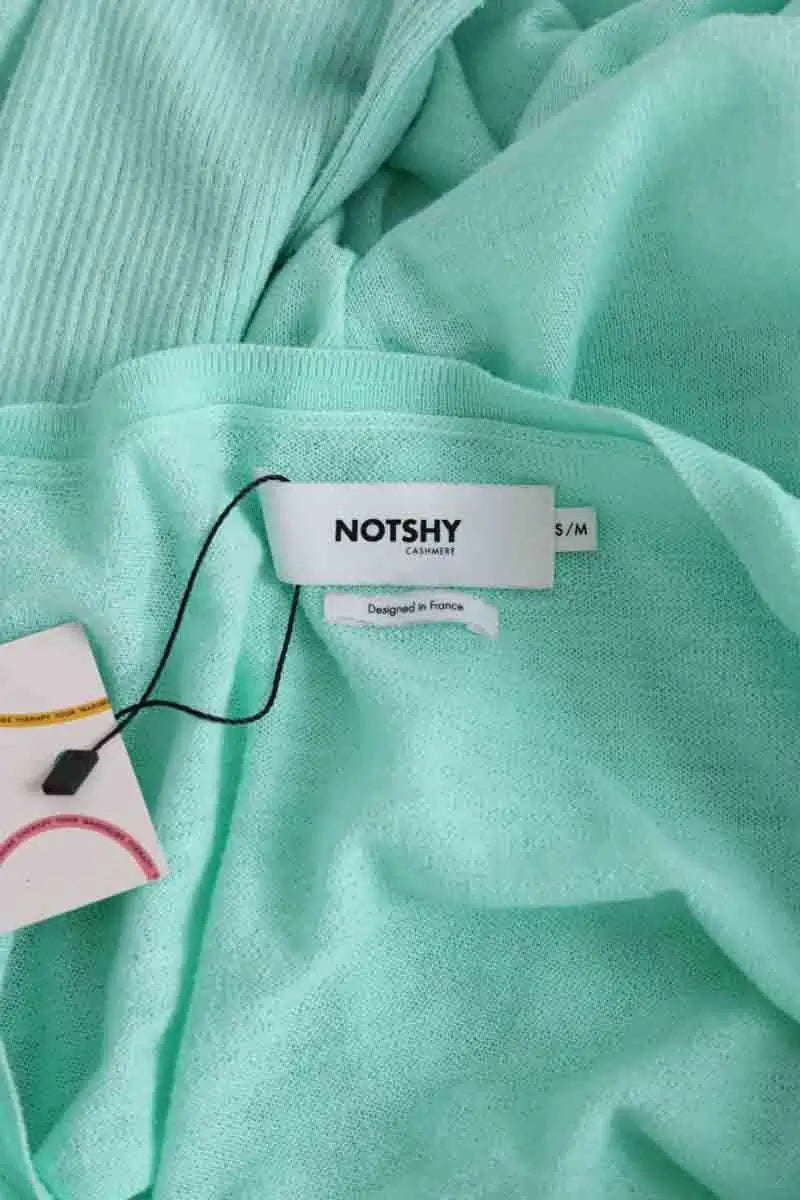 T-shirt à manches longues Notshy Turquoise en Synthétique