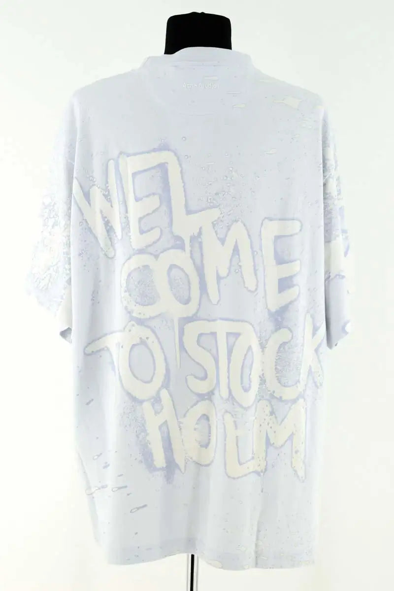 T-shirt Acne Studios Bleu en Coton
