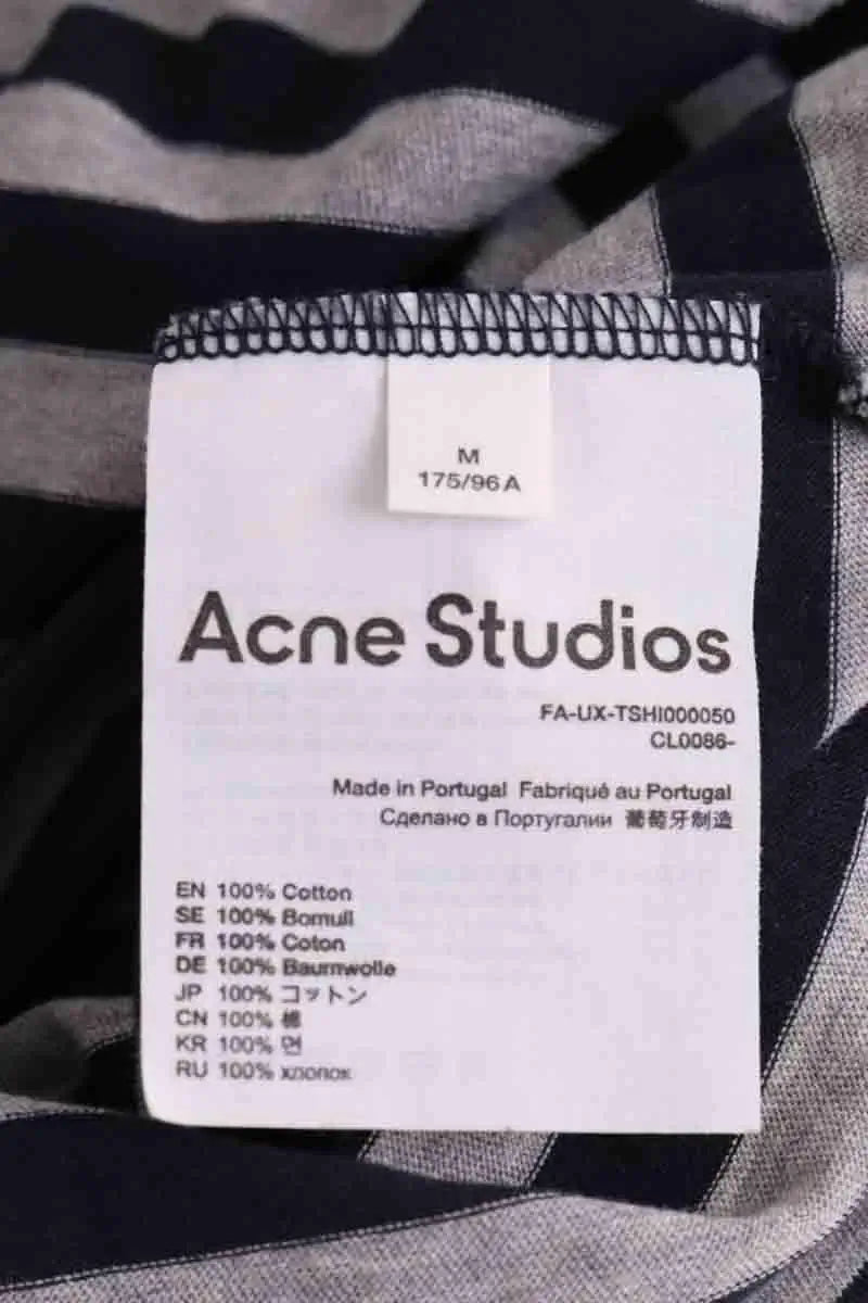 T-shirt Acne Studios Gris en Coton
