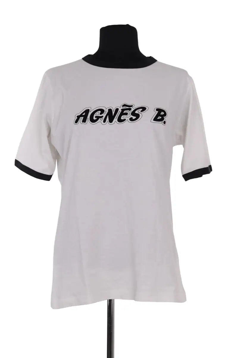 T-shirt Agnès B. Blanc en Coton, taille XS - Seconde Main
