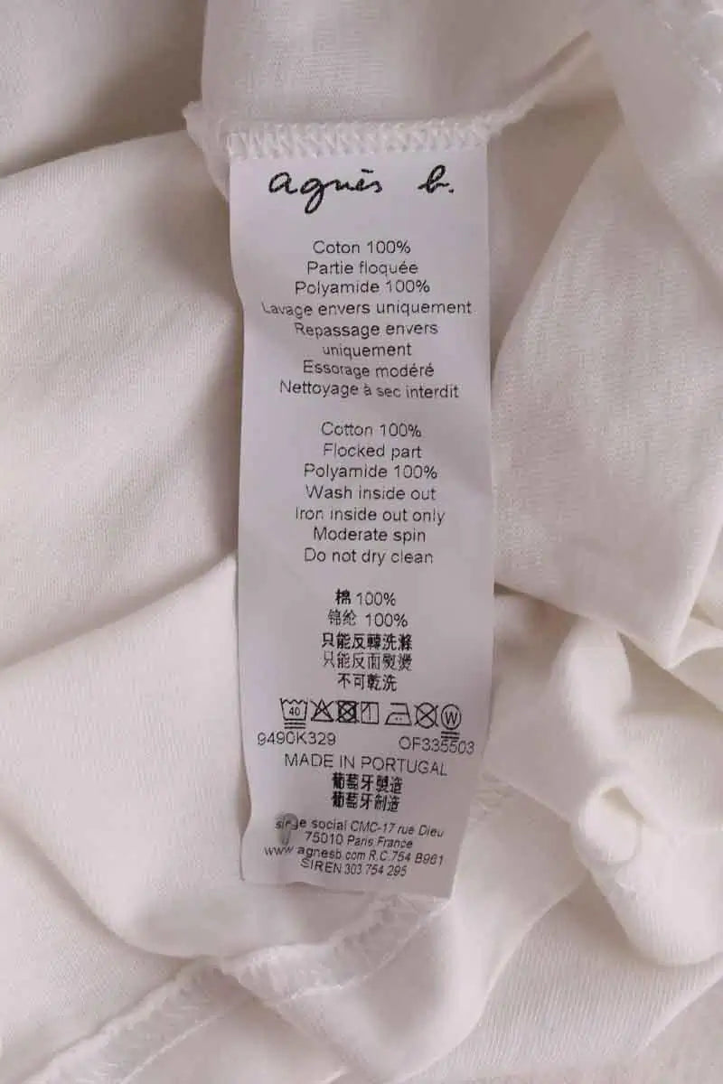 T-shirt Agnès B. Blanc en Coton