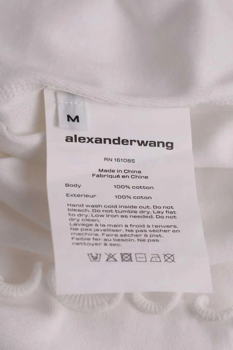 T-shirt Alexander Wang Blanc en Coton