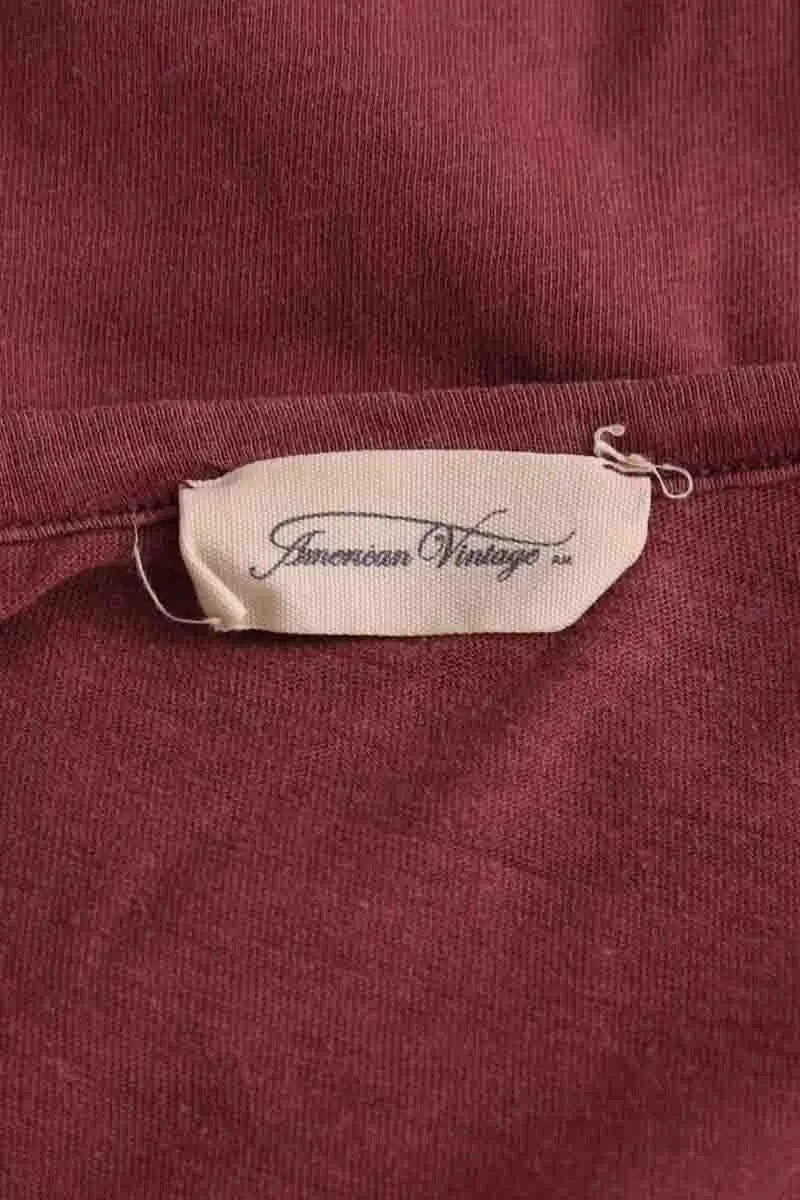 T-shirt American Vintage Bordeaux en Coton