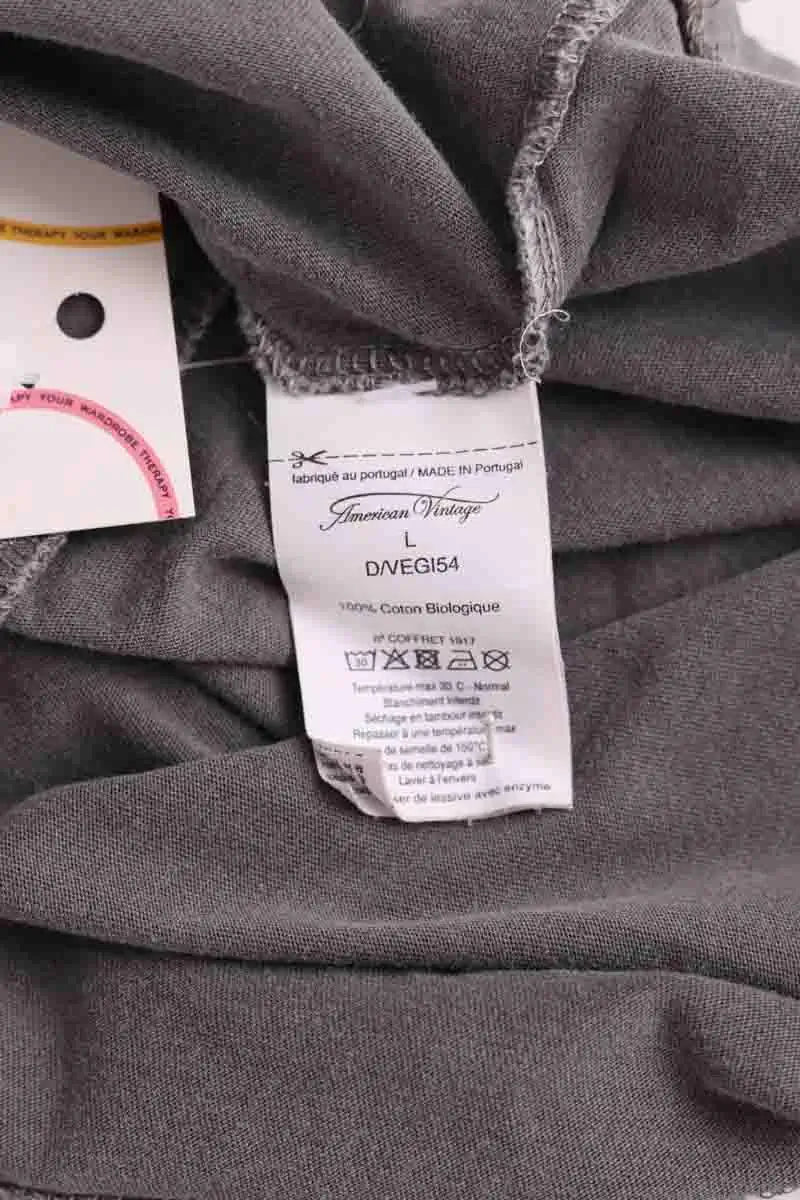T-shirt American Vintage Gris en Coton