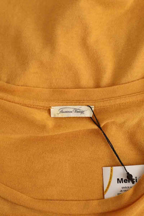 T-shirt American Vintage Jaune en Coton