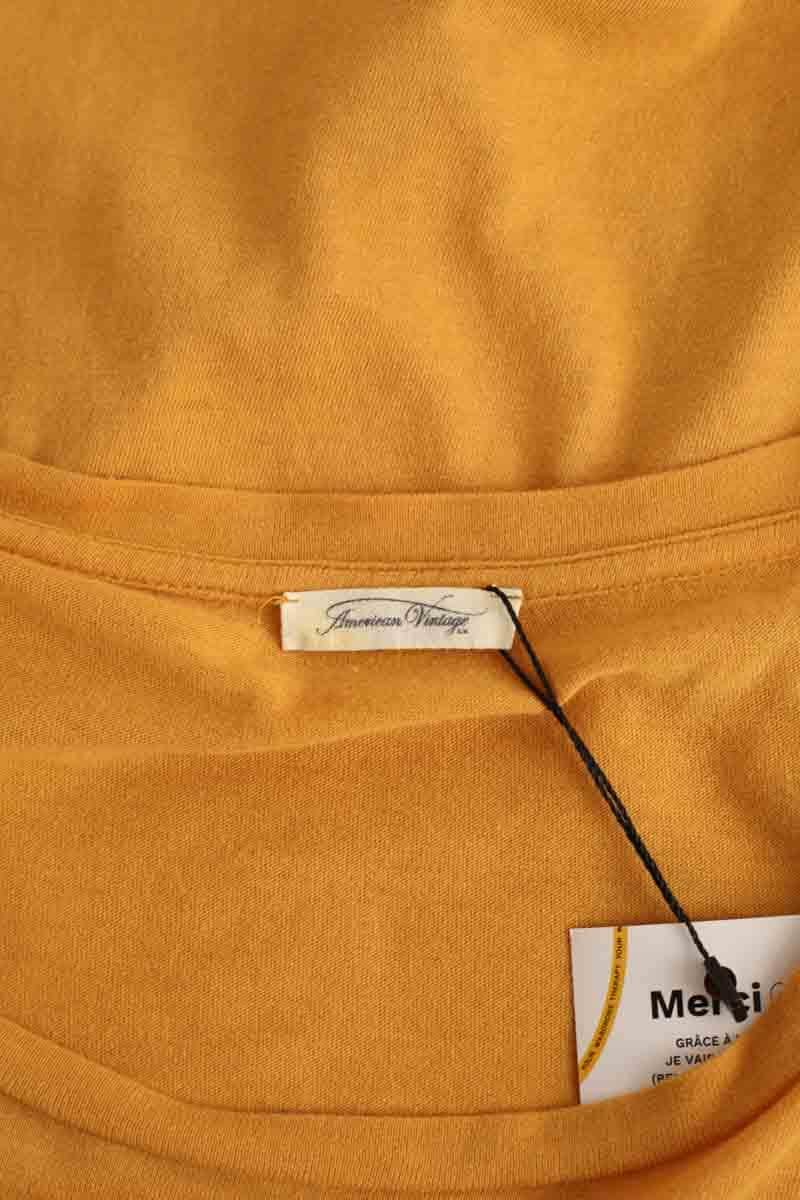 T-shirt American Vintage Jaune en Coton