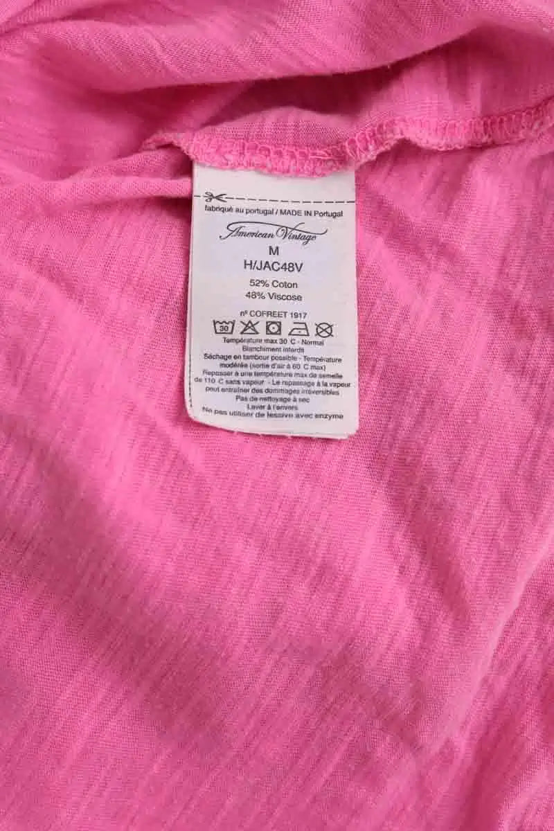 T-shirt American Vintage Rose en Coton