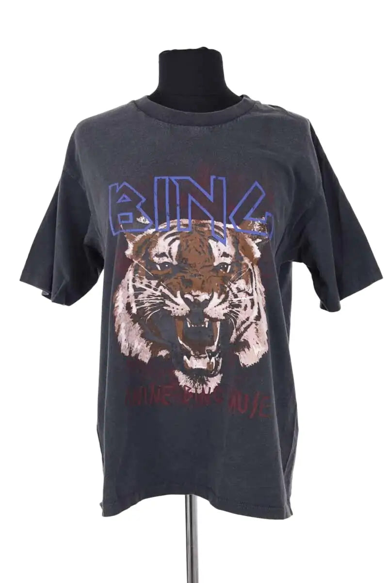 T-shirt Anine Bing Gris en Coton, taille M - Seconde Main