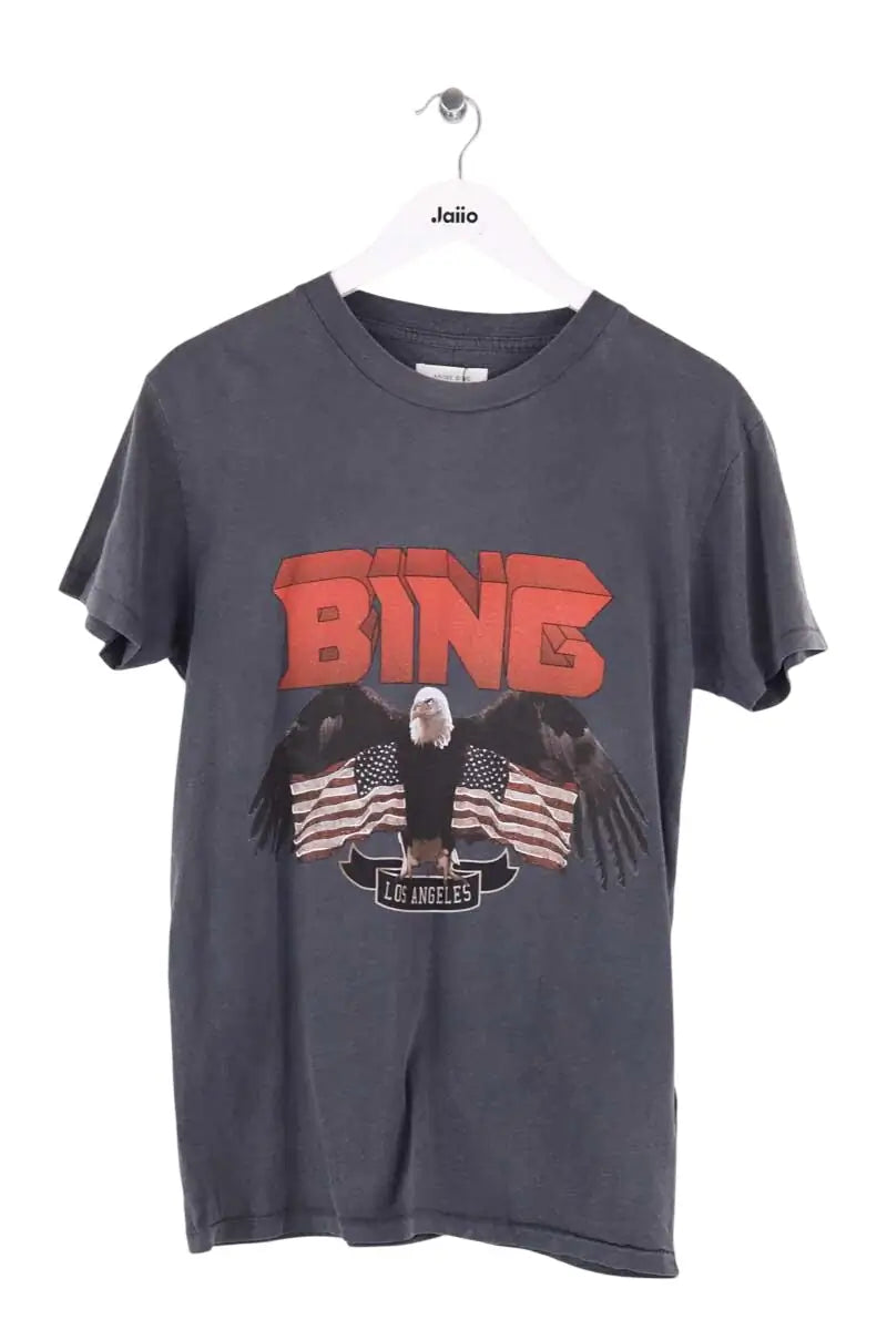 T-shirt Anine Bing Gris en Coton, taille XS - Seconde Main