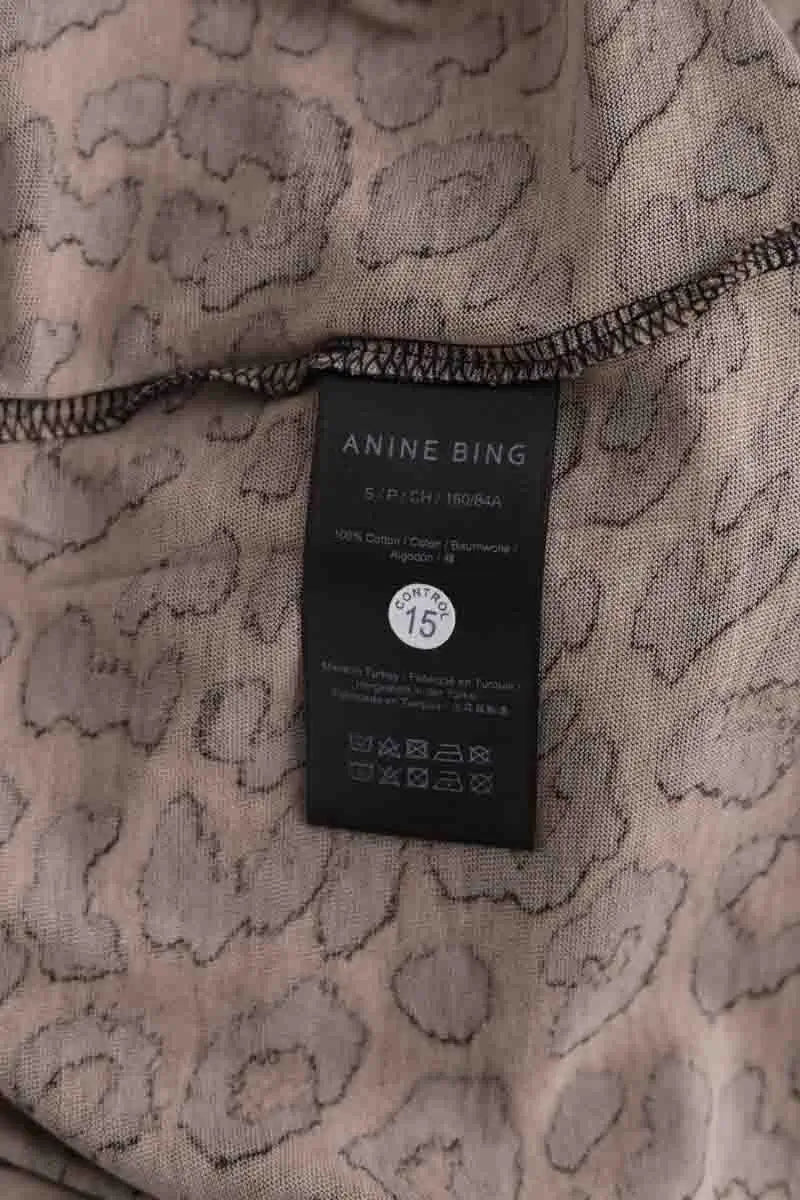 T-shirt Anine Bing Marron en Coton