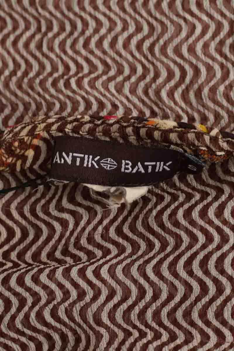 T-shirt Antik Batik Marron en Soie