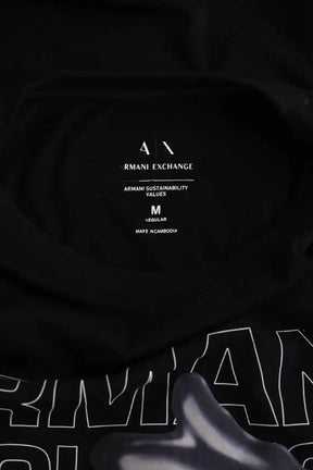 T-shirt Armani Exchange Noir en Coton