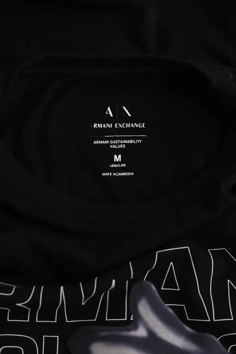 T-shirt Armani Exchange Noir en Coton