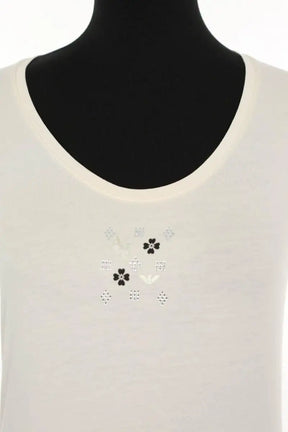 T-shirt Armani Jeans Ecru en Coton