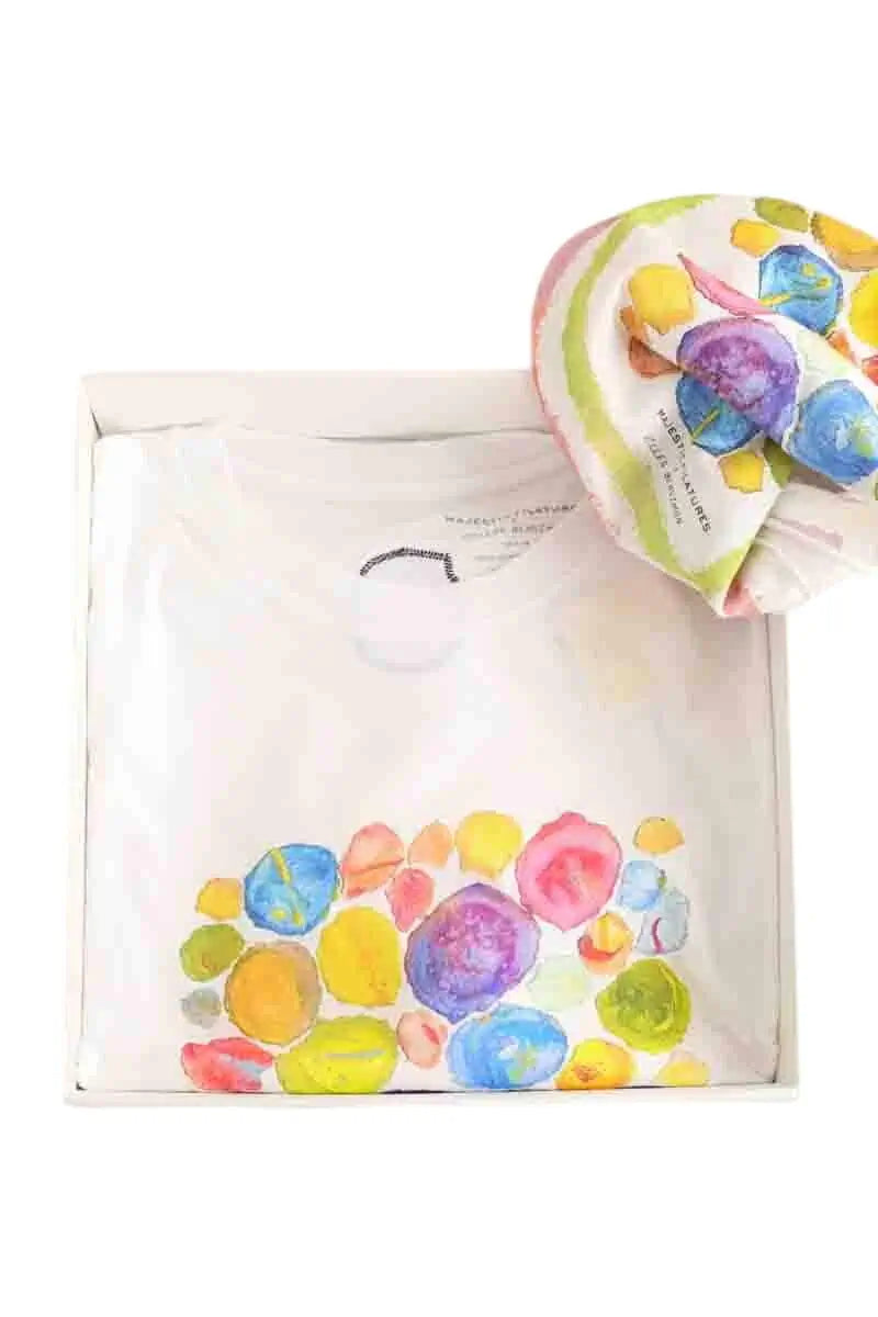 T-shirt avec foulard assortis Majestic Filatures Blanc en Coton, taille M - Seconde Main